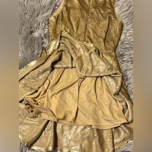 Copper key Gold Sequin Dress Size L Cocktail Party Cruise - Picture 9 of 9